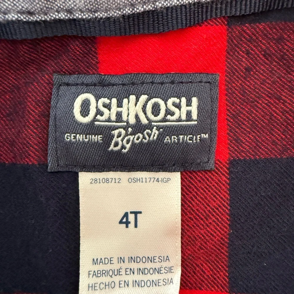 OshKosh B'gosh Red and Black Checkered Kids Shirt